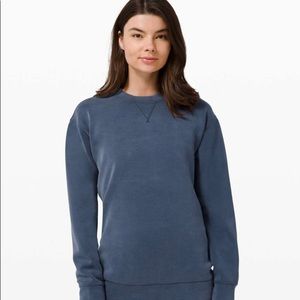 Lululemon All Yours Crew *Sandwash Iron Blue size 6
